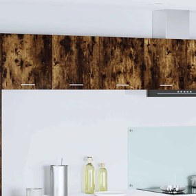 vidaXL Κρεμαστό ντουλάπι με ράφι Riga Καπνιστό Δρύς 80 x 31 x 40 εκ