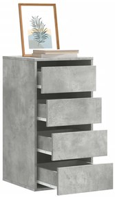 vidaXL Συρταριέρα Γκρι Σκυροδέματος 40x41x76 εκ. Επεξεργ. Ξύλο