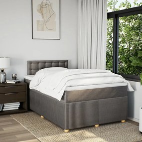 Κρεβάτι Boxspring με Στρώμα Taupe 120x190 εκ. Υφασμάτινο - Μπεζ-Γκρι