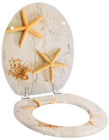 vidaXL Κάλυμμα Λεκάνης με Σχέδιο Αστερίες από MDF