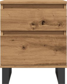 vidaXL Κομοδίνο τεχνίτης Δρυς 40x35x50 εκ. από Επεξεργασμένο Ξύλο
