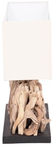 Επιτραπέζιο Φωτιστικό TWIGGY C4434 Ορθογώνιο Driftwood Φυσικό - Λευκό Καπέλο 56x16,5x43Υ εκ. 56x16.5x43 εκ.