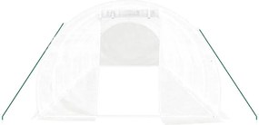 vidaXL Θερμοκήπιο Λευκό 24 μ² 8 x 3 x 2 μ. με Ατσάλινο Πλαίσιο