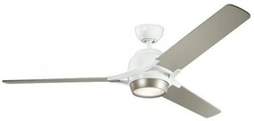 Ανεμιστήρας Οροφής 84,3W Φωτιστικό LED 10W Τηλεχειριστήριο Zeus Elstead Lighting KLF-ZEUS-60-WHT Λευκό