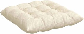 vidaXL Μαξιλάρια καθισμάτων 4 pcs Κρεμ 40 x 40 x 6 cm
