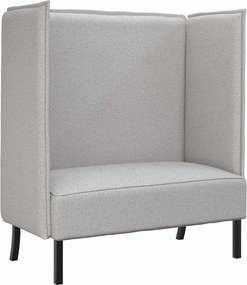 vidaXL Καναπές Υψηλής Πλάτης 101cm Σκούρο γκρι ύφασμα