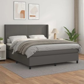 ΚΡΕΒΑΤΙ BOXSPRING ΜΕ ΣΤΡΩΜΑ ΓΚΡΙ 160X200ΕΚ. ΑΠΟ ΣΥΝΘΕΤΙΚΟ ΔΕΡΜΑ 3132391