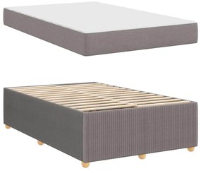 vidaXL Σκελετός κρεβατιού με στρώμα Taupe 120 x 200 cm ύφασμα