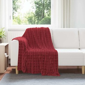 vidaXL Κουβέρτα Βεραμάν Κόκκινο 150 x 130 εκ Μαλλί