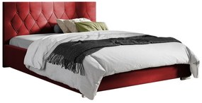 Κρεβάτι Baltimore 160, Μονόκλινο, Κόκκινο, 120x200, Ταπισερί, Τάβλες για Κρεβάτι, 138x222x92cm, 121 kg | Epipla1.gr