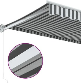 vidaXL Τέντα Πτυσσόμενη Ανθρακί και Λευκή 3,5x2,5μ. Ύφασμα / Αλουμίνιο