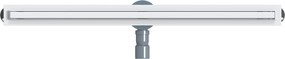 vidaXL 360° Νεροχύτης ντους με λεπτό μοντέλο Ασημί 90 cm
