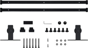 vidaXL Μηχανισμός Συρόμενης Πόρτας Μίνι 183 εκ. Ανθρακοχάλυβας