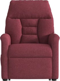vidaXL Πολυθρόνα Ανακλινόμενη με Ανύψωση Μπορντό Υφασμάτινη