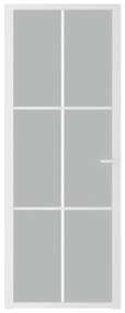vidaXL Εσωτερική Πόρτα 76 x 201,5 εκ. Λευκό Ματ Γυαλί και Αλουμίνιο