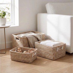 ΨΆΘΙΝΑ &amp; ΥΦΑΣΜΆΤΙΝΑ ΚΑΛΆΘΙΑ BASKET RECTANGULAR, SET OF 2 BD2000340