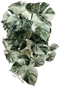 Τεχνητή Κρεμαστή Μονστέρα Albo Variegata 3251-7 45cm Green Supergreens Πολυαιθυλένιο,Ύφασμα