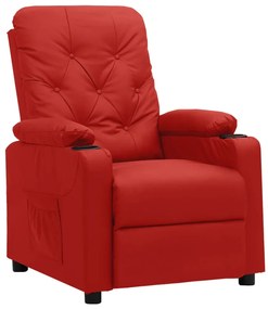 vidaXL Πολυθρόνα Ανακλινόμενη Μπορντό από Συνθετικό Δέρμα