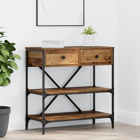 vidaXL Τραπέζι Κονσόλας Παλαιωμένο Ξύλο 75x34.5x75 εκ. Επεξεργασμένο Ξύλο