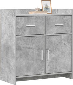 vidaXL Πλαϊνό γραφείο Γκρι Σκυροδέματος 75 x 36 x 80 εκ