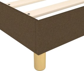 vidaXL Κρεβάτι Boxspring με Στρώμα Σκούρο Καφέ 160x200 εκ Υφασμάτινο