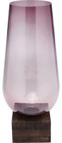 Βάζο Podium Γυάλινο Ροζ/Καφέ 24x24x58 εκ - Ροζ