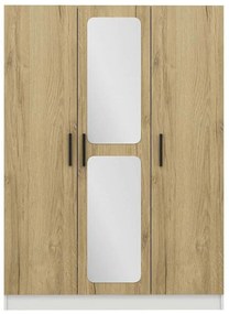 Ντουλάπα Τρίφυλλη Kale 506MNR2246 135x52x210cm Walnut Τρίφυλλη