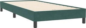 vidaXL Box Spring κρεβάτι χωρίς στρώμα σκούρο πράσινο 80x220εκ