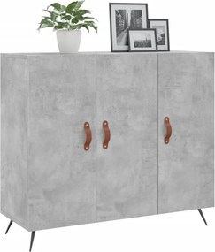 vidaXL Ντουλάπι Γκρι Σκυροδέματος 90x34x80 εκ. Επεξεργασμένο Ξύλο