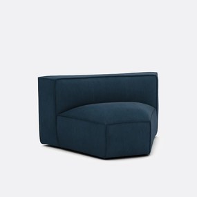 Γωνιακή πολυθρόνα με ταπετσαρία από βελούδο κοτλέ, Seven