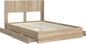 vidaXL Καλάθι με αποθήκη και κεφαλάρι Sonoma Δρυς 160 x 200 cm