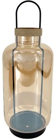 Κηροπήγιο Μπουκάλι 15-00-23980 Φ15x41cm Black-Honey Marhome Μέταλλο,Γυαλί
