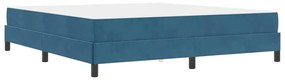 vidaXL Κρεβάτι box spring με στρώμα Σκούρο Μπλε 180 x 200 cm Βελούδο