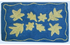 Πατάκι Μπάνιου Φύλλο Blue DimCol 50x85 100% Cotton