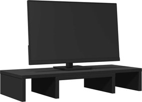 vidaXL Βάση Οθόνης Ρυθμιζόμενο Μαύρο 60x24x10,5 εκ. από Επεξ. Ξύλο