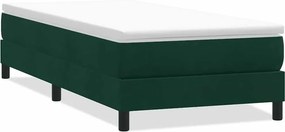 vidaXL Box Spring Κρεβάτι χωρίς στρώμα Σκούρο πράσινο Βελούδινο