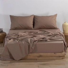 Σεντόνι Μονό Με Λάστιχο (100x200+30) Nef-Nef Homeware Basic Καφέ