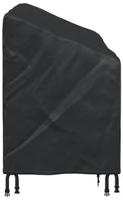 vidaXL Κάλυμμα Παγκάκι Κήπου Μαύρο 165 x 70 x 65 / 94 cm Ύφασμα 210D