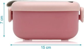 Φαγητοδοχείο & Κουτάλι (Σετ) 750ml Kiokids Pink 3535