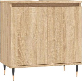 vidaXL Ντουλάπι Μπάνιου Sonoma Δρυς 58 x 33 x 60 εκ. από Επεξεργ. Ξύλο