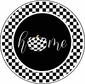 Stewehome Μαύρο Στρογγυλό Χαλί Κουζίνας Μοντέρνο Αντιολισθητικό 100x100 cm
