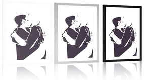Αφίσα με πασπαρτού Ειλικρινής αγάπη - 40x60 white