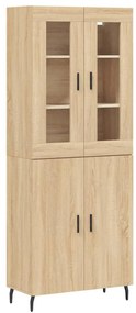 vidaXL Ντουλάπι Sonoma δρυς 69,5 x 34 x 180 εκ. από Επεξεργασμένο Ξύλο
