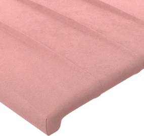 vidaXL Κεφαλάρι Ροζ Βελούδινο 144x5x118/128 εκ.