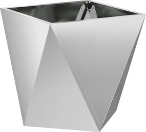 vidaXL Γλάστρα 2 τμχ. Ασημί 50 x 50 x 50 cm Επικαλυμμένος Χάλυβας