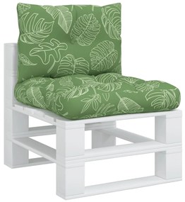 vidaXL Μαξιλάρια Παλέτας 2 τεμ. Σχέδιο Φύλλων από Ύφασμα Oxford