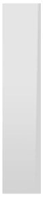 Ραφιέρα Τοίχου Γυαλιστερό Λευκό 90x16x78 εκ. από Επεξ. Ξύλο - Λευκό