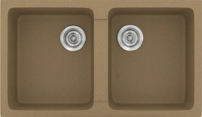 Sanitec Classic 334 (86×50) - Γρανιτένιος νεροχύτης - Metallic COFFE