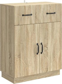 vidaXL Πλαϊνό γραφείο με συρτάρι Sonoma Δρυς 66 x 34,5 x 87 εκ.