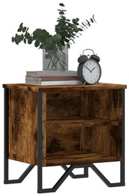 vidaXL Κομοδίνο Καπνιστή Δρυς 2 τεμ. 40x30x40 εκ. Επεξεργασμένο Ξύλο